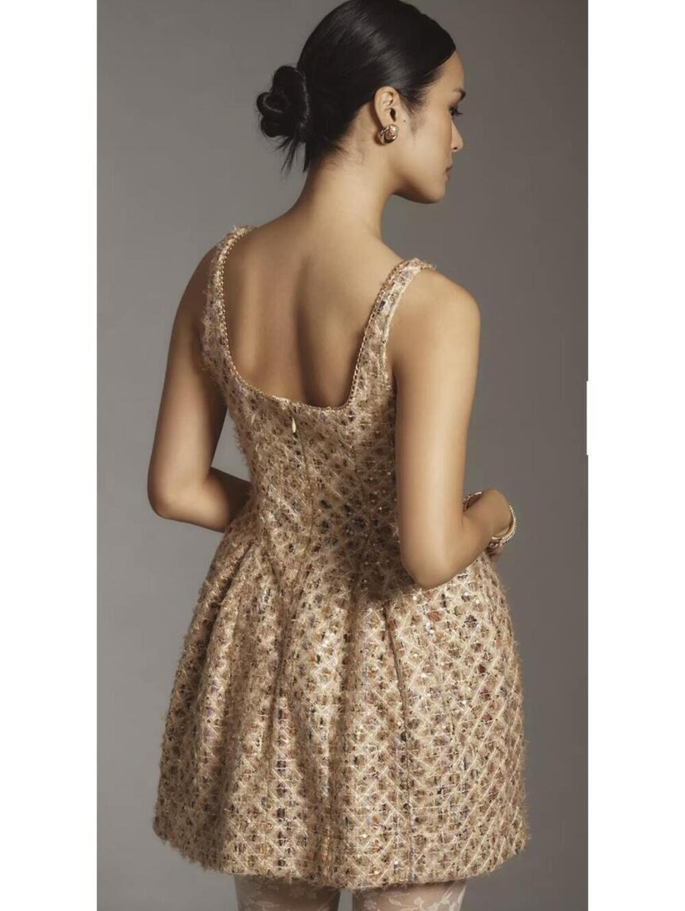 Anthropologie - Maeve Tweed Fit & Flare Mini dress - Picture 2 of 9